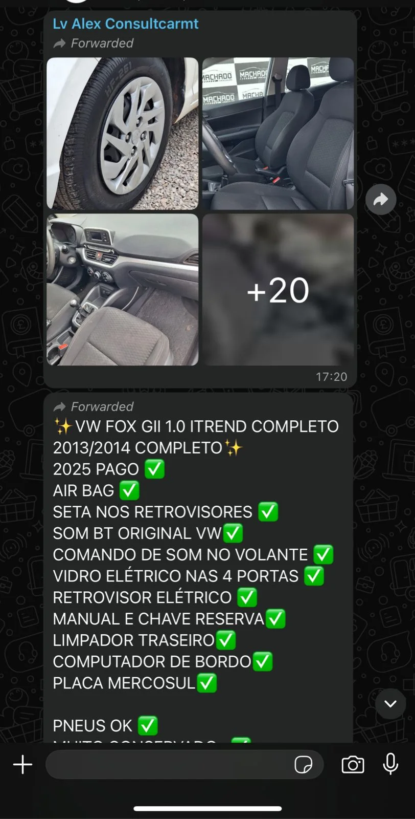 Conversa de WhatsApp Business com cliente interessado